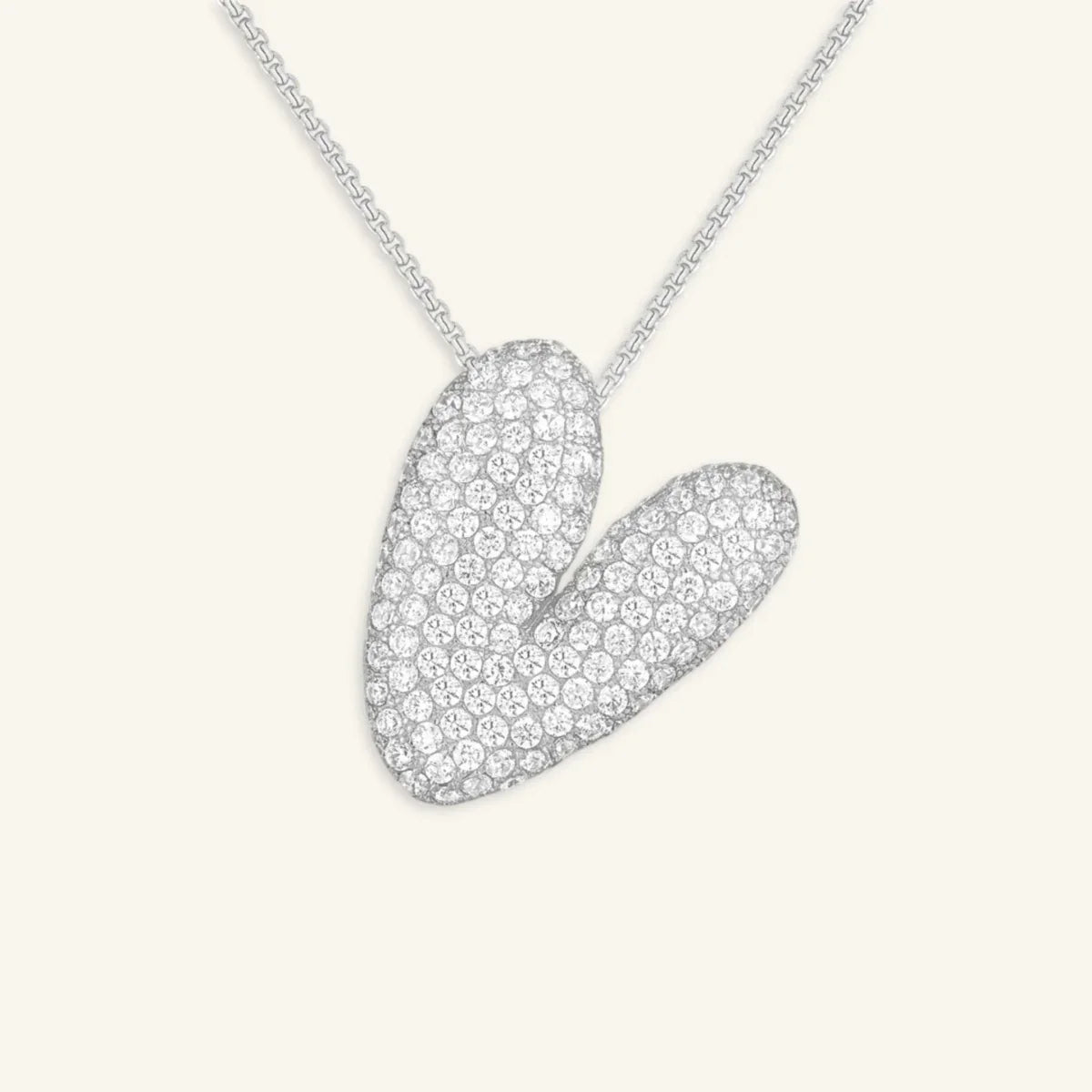 Bubble Letter Initial Necklace
