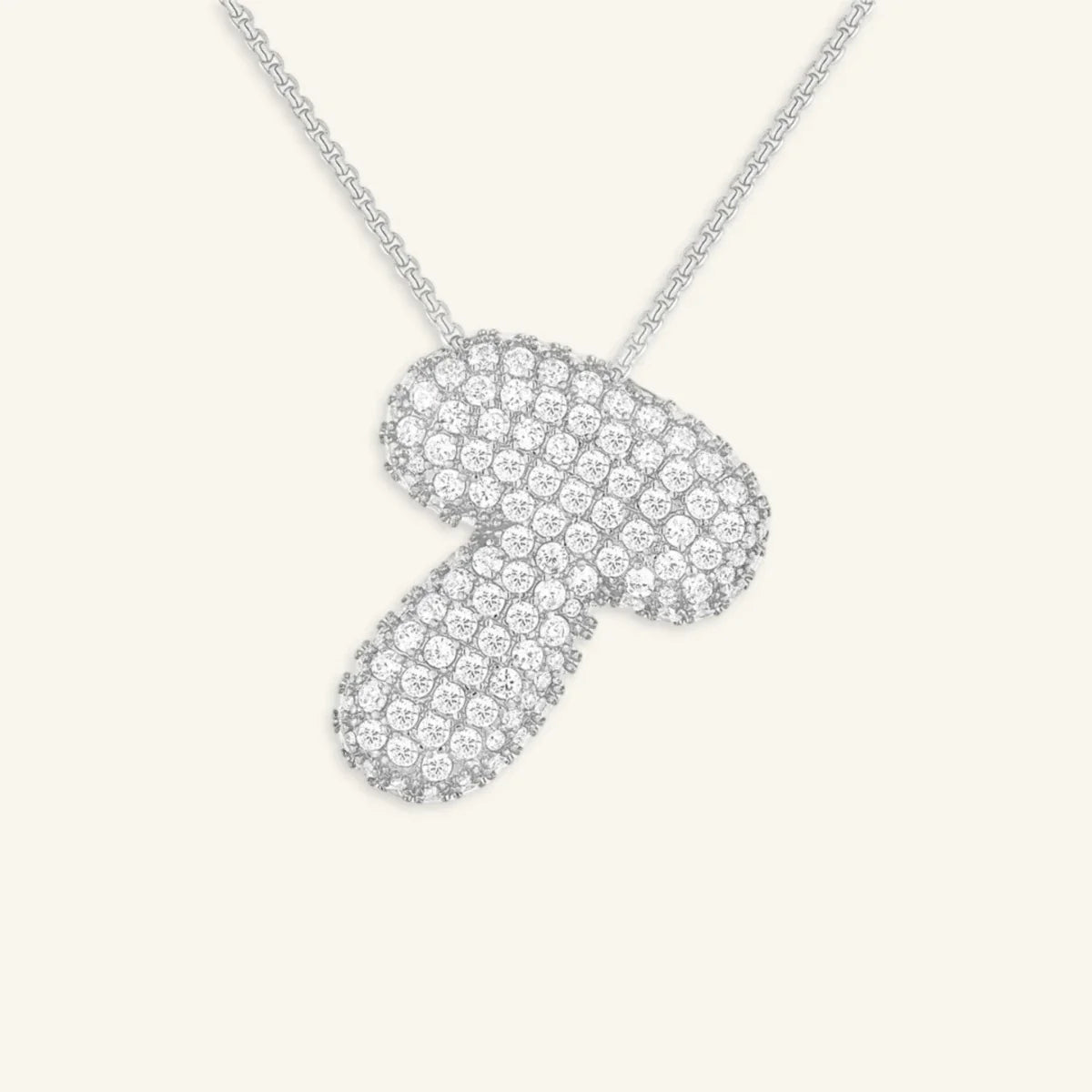 Bubble Letter Initial Necklace