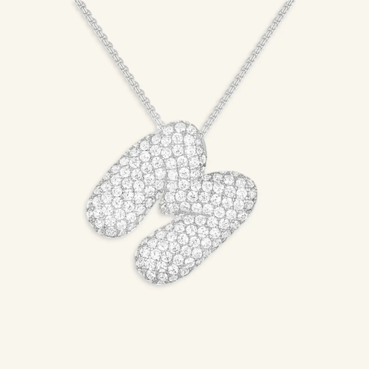 Bubble Letter Initial Necklace