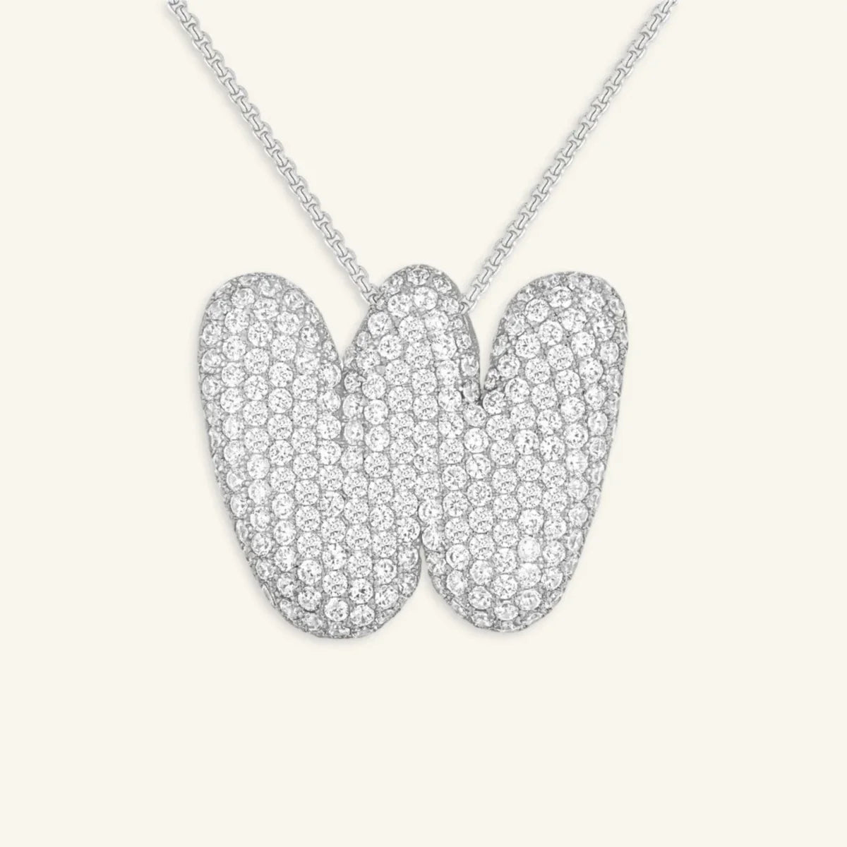 Bubble Letter Initial Necklace