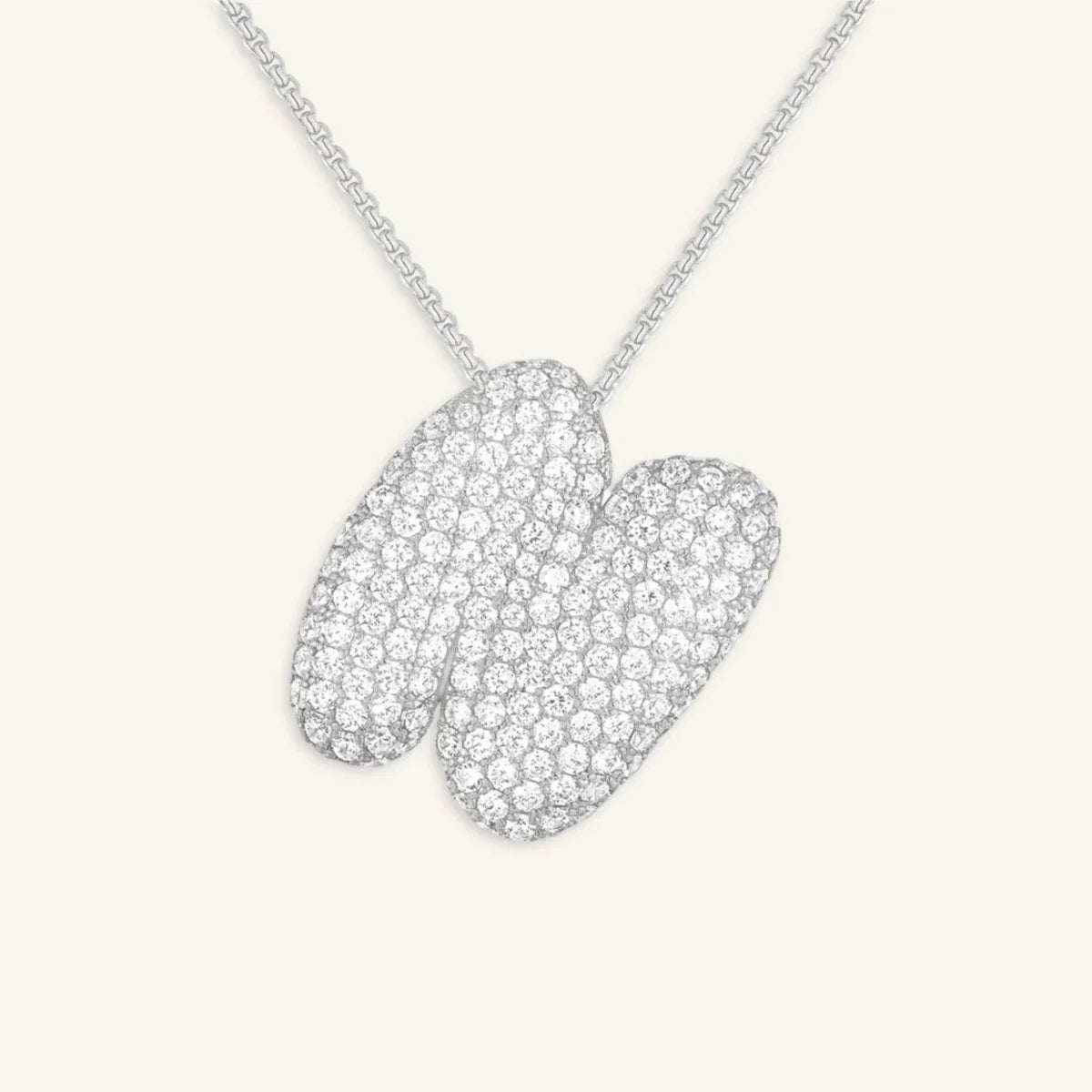 Bubble Letter Initial Necklace
