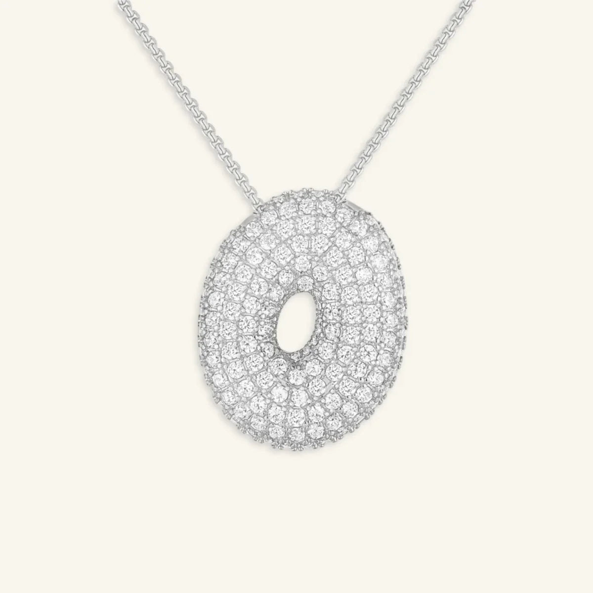 Bubble Letter Initial Necklace