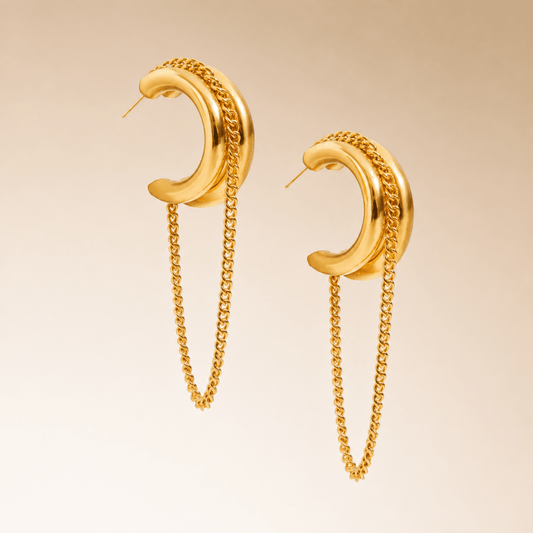 Calista Double-Curve Chain Hoops