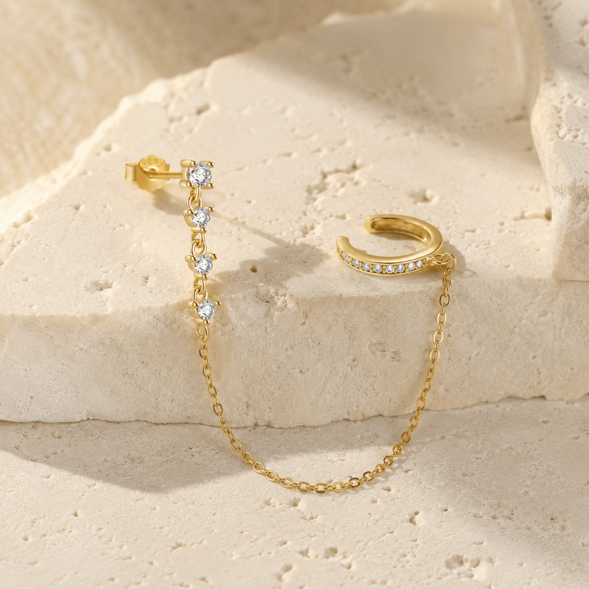 Calista Pavé Chain Ear Cuff