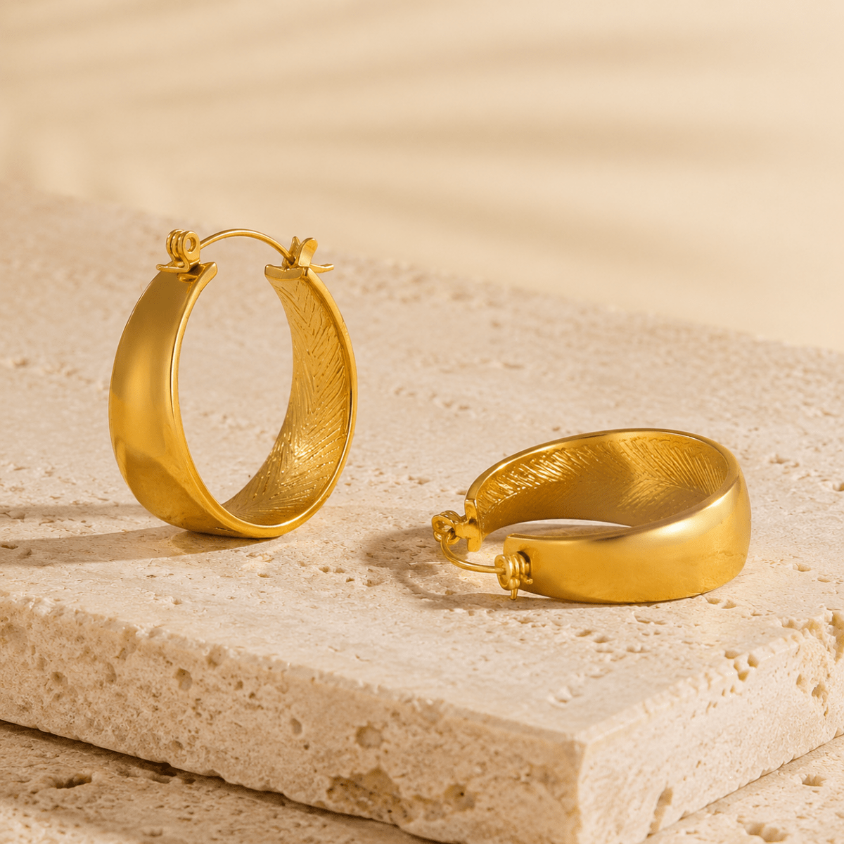 Calista Sculpted Ribbon Hoop Earrings