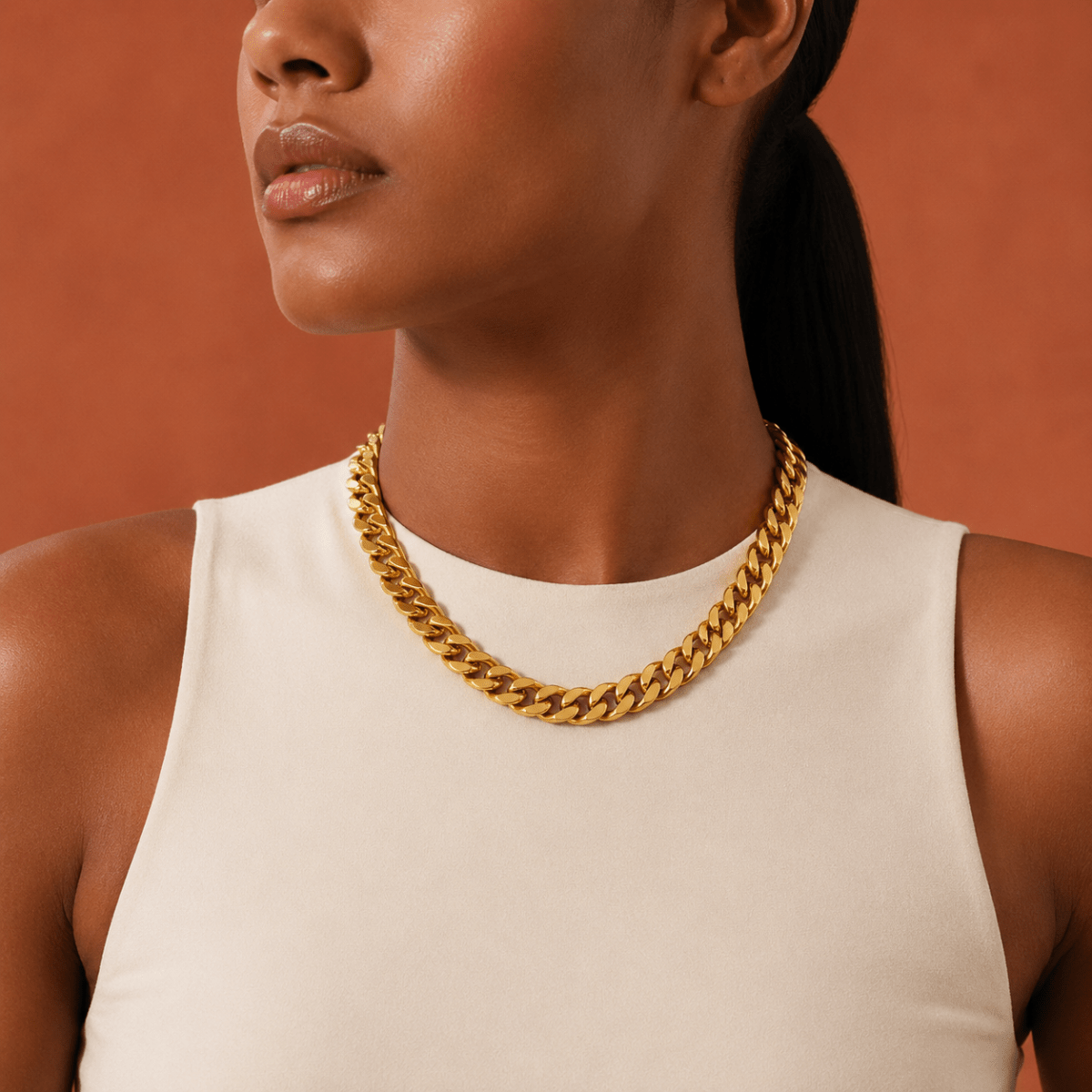 Carmela Bold Cuban Chain Necklace