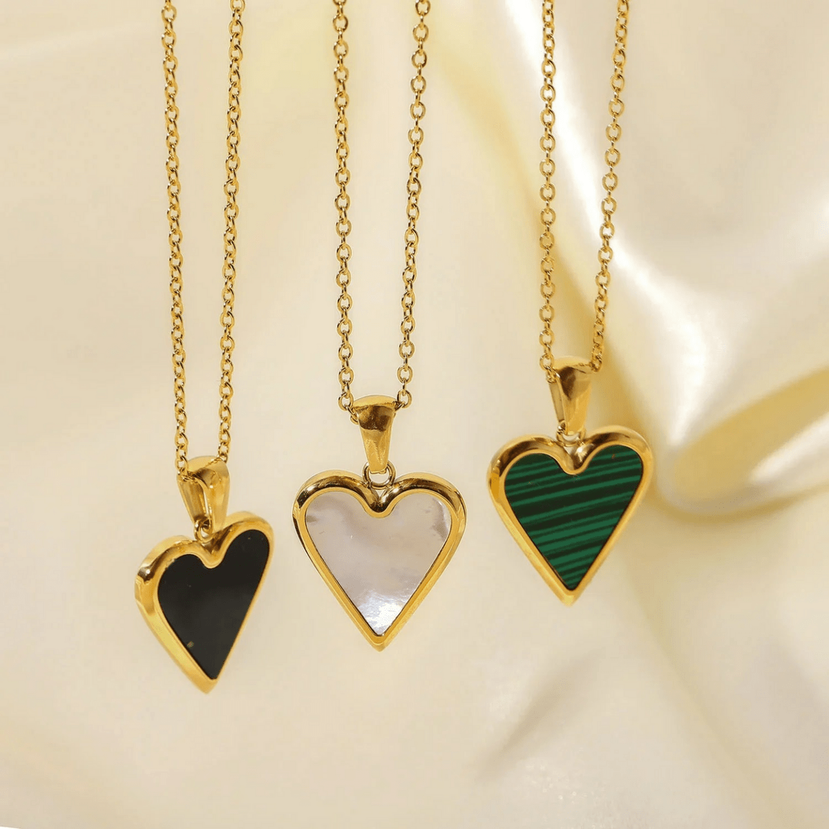 Carys Heart Inlay Necklace