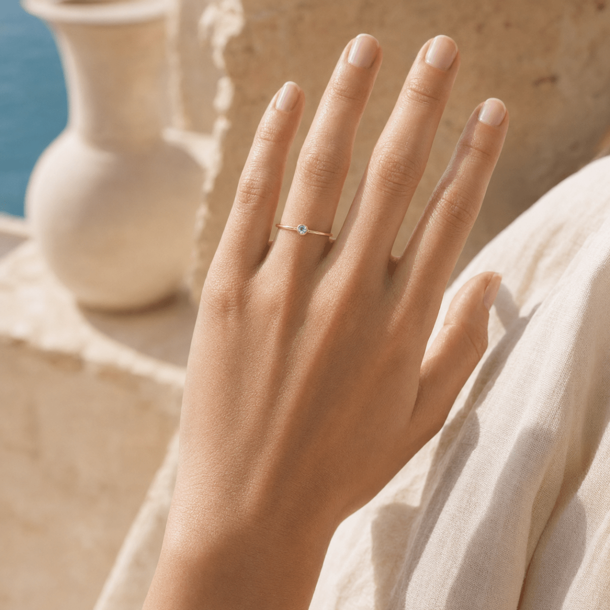 Celeste Birthstone Ring