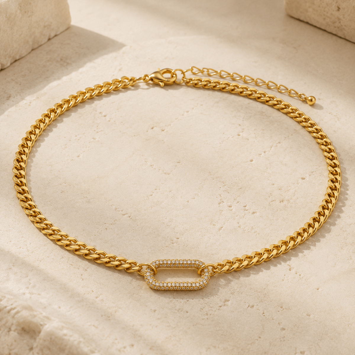 Celestine Pavé Link Choker