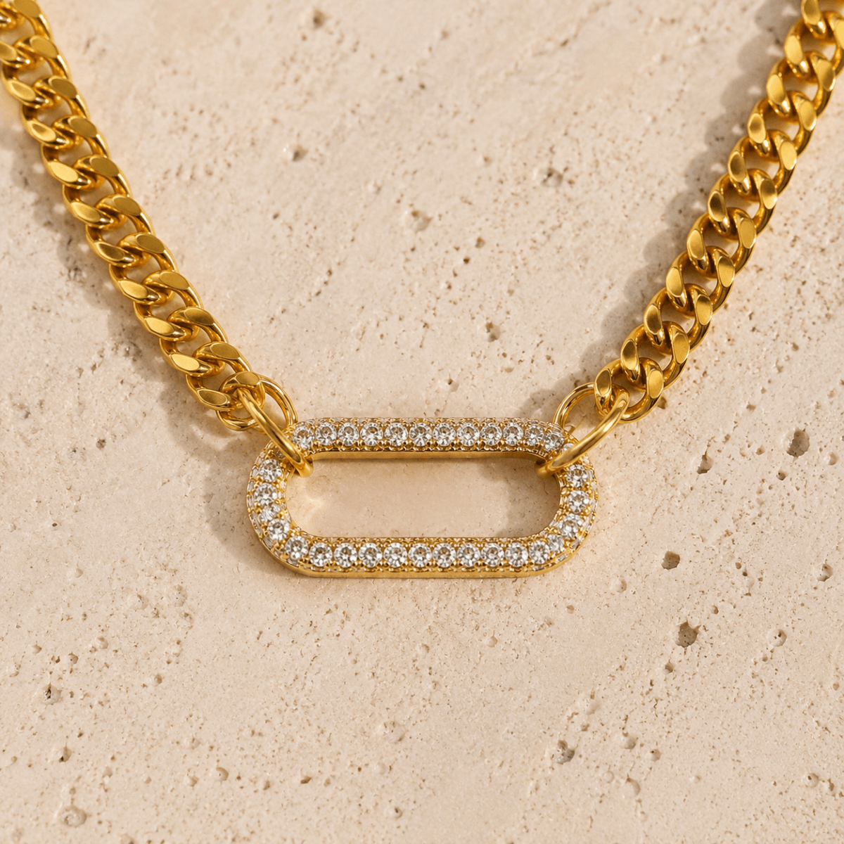 Celestine Pavé Link Choker