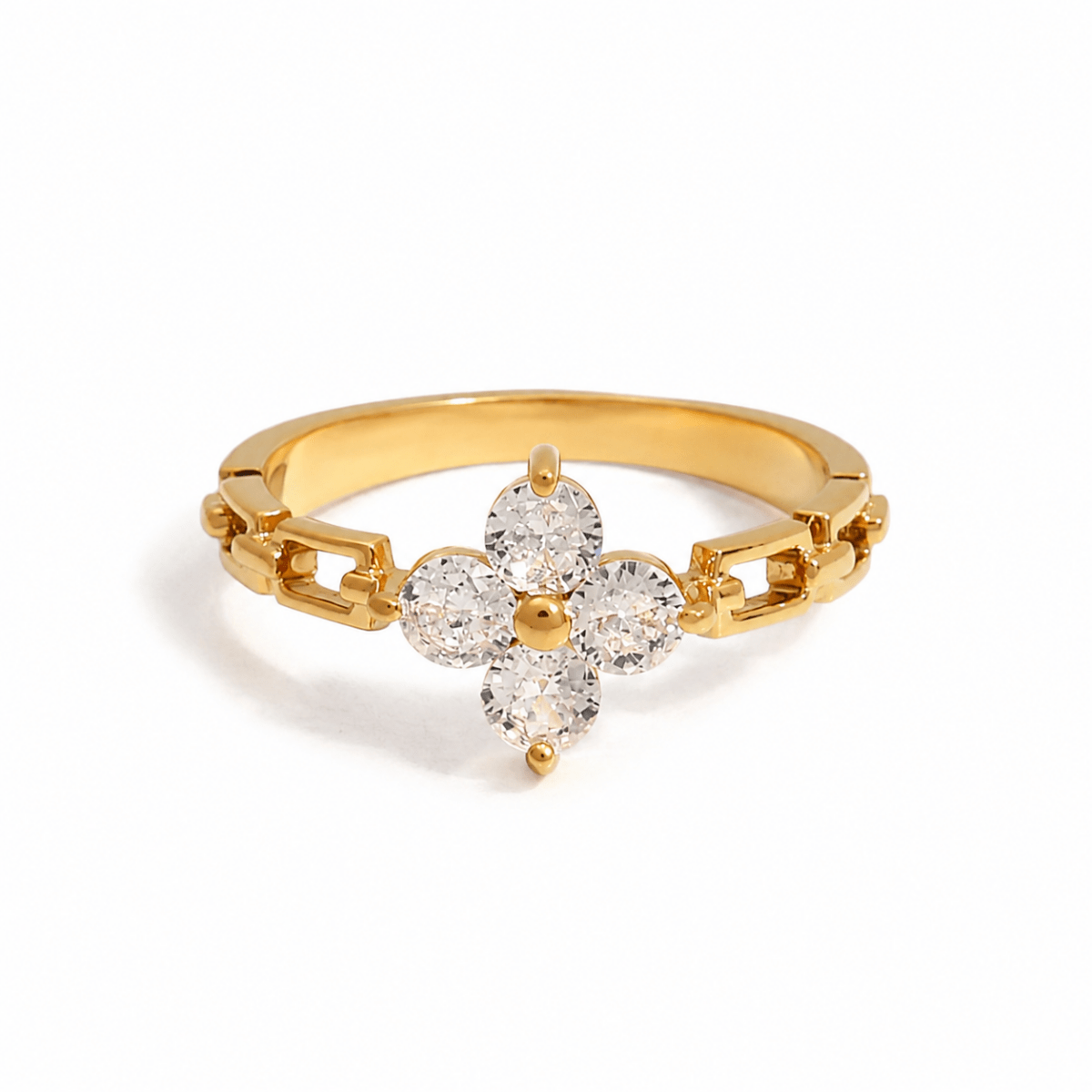 Elodie Crystal Petal Ring