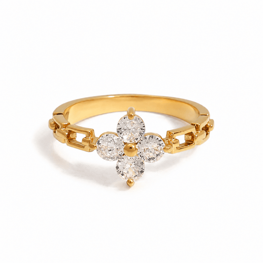 Elodie Crystal Petal Ring