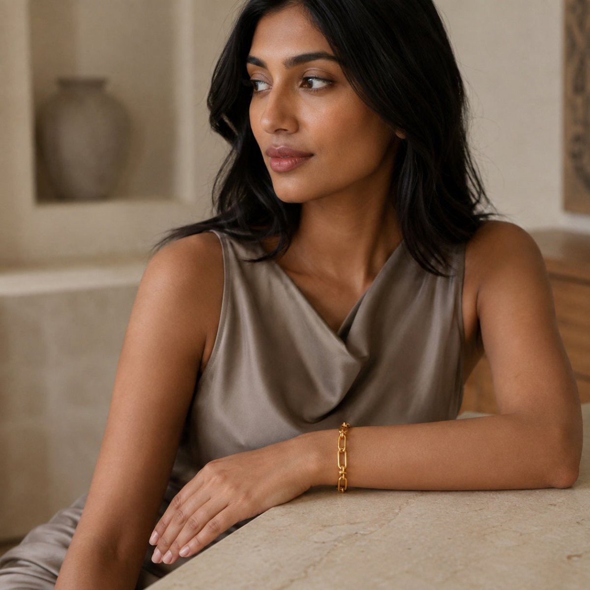 Elodie Paperclip Chain Bracelet