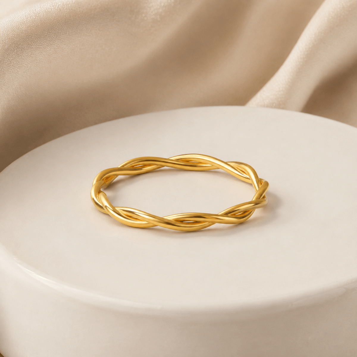 Evia Double-Twist Band Ring