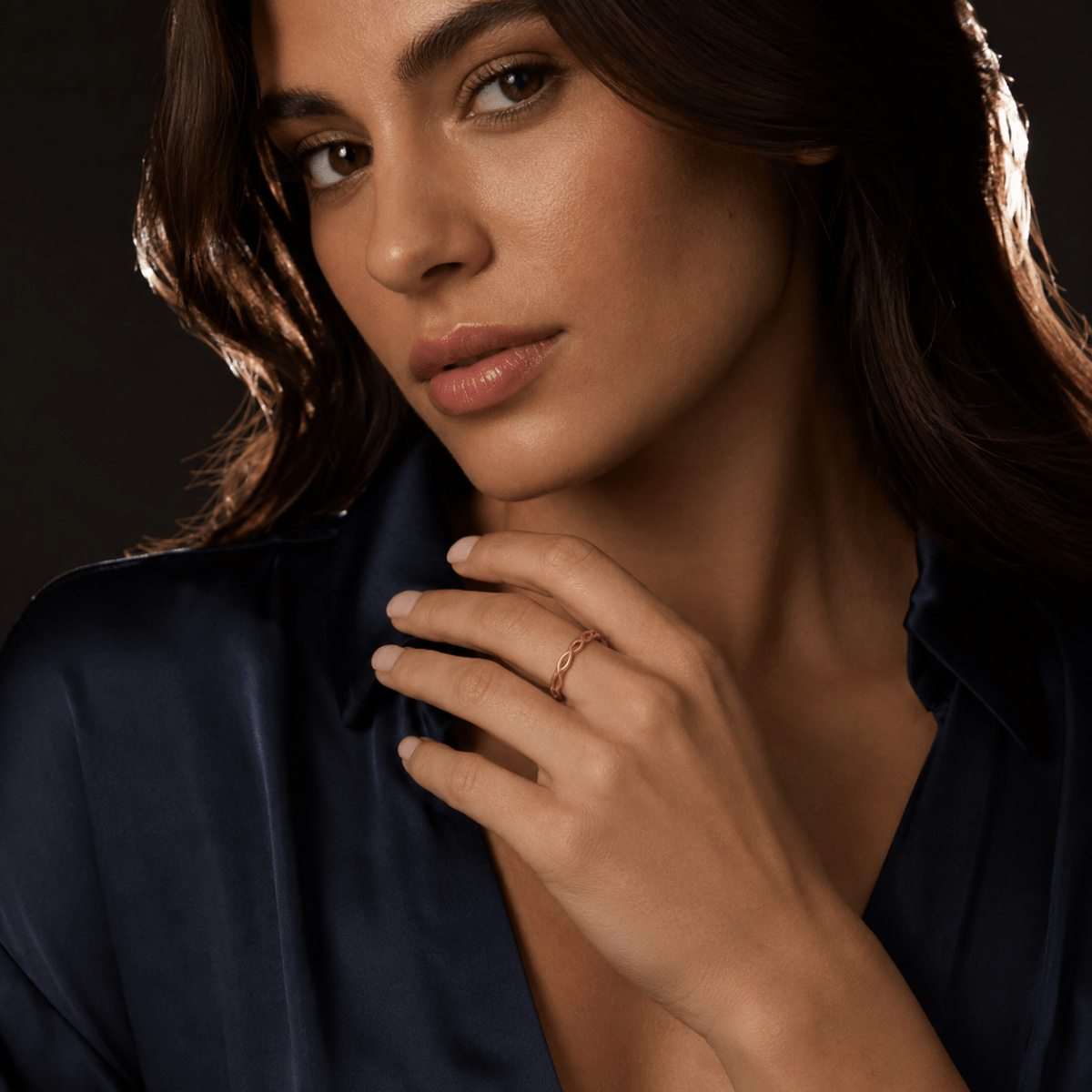 Evia Double-Twist Band Ring