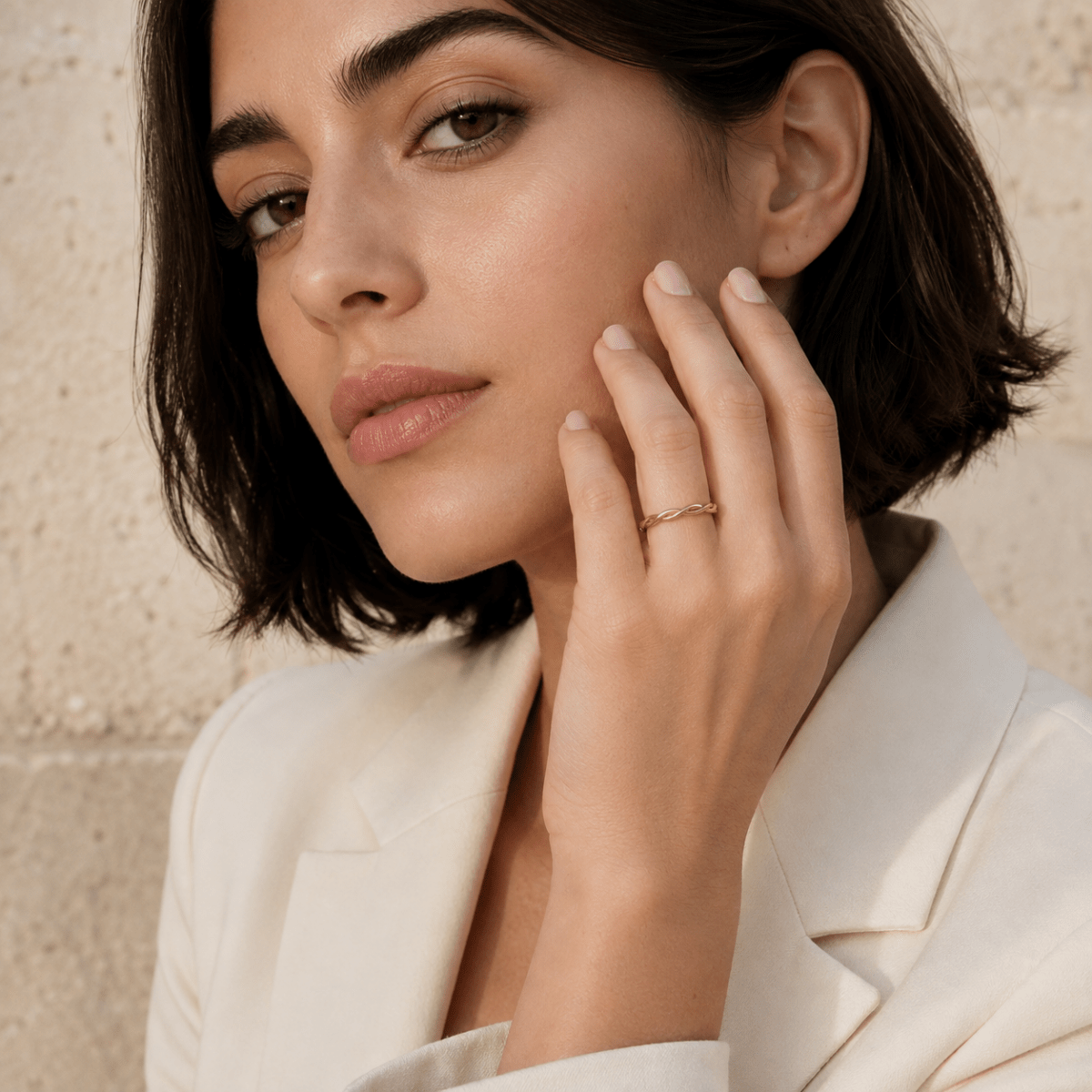 Evia Double-Twist Band Ring