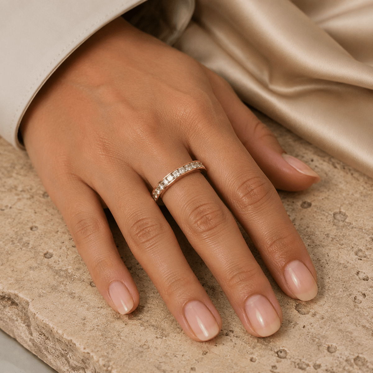 Fiora Square-Cut Eternity Ring