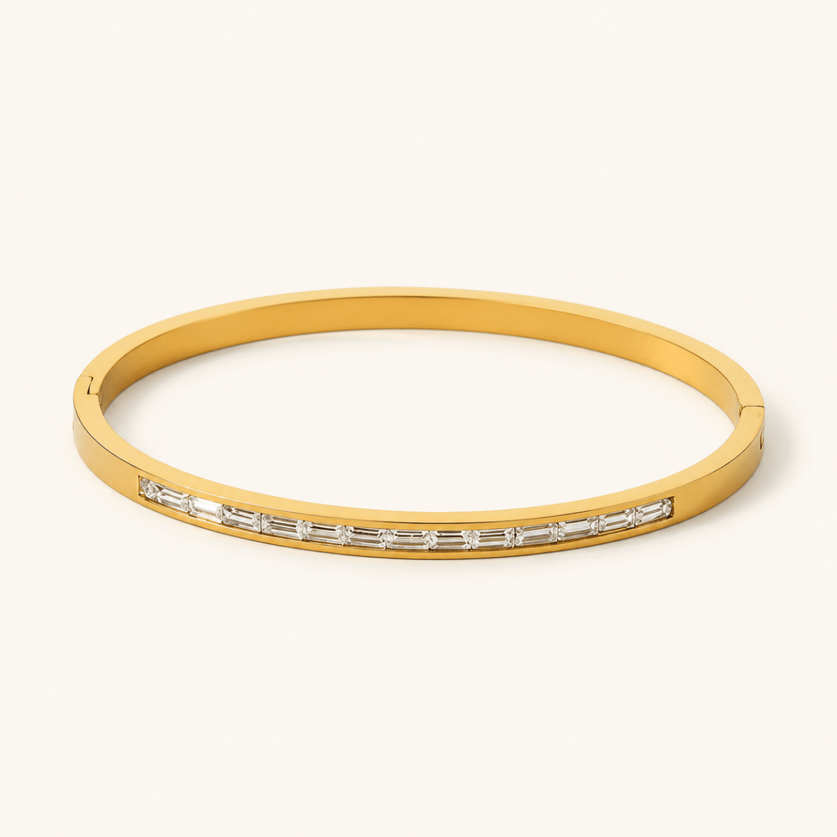 Gianna Baguette Hinged Bangle