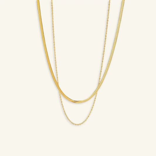 Hailey Layered Gold Chain Necklace