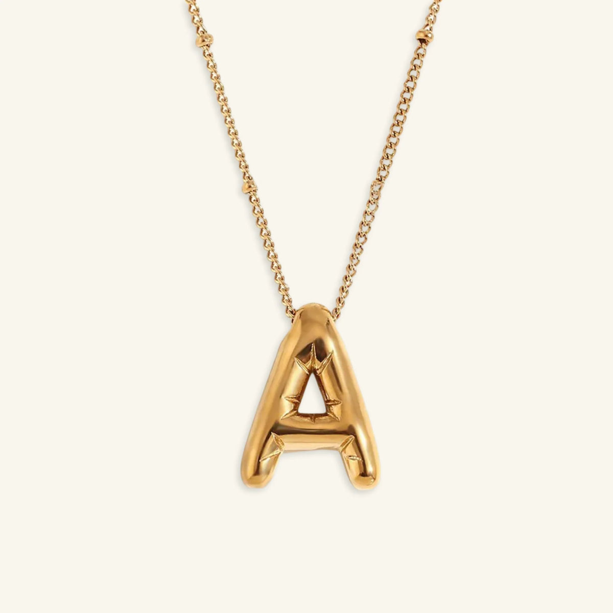 Balloon Gold Initial Necklace