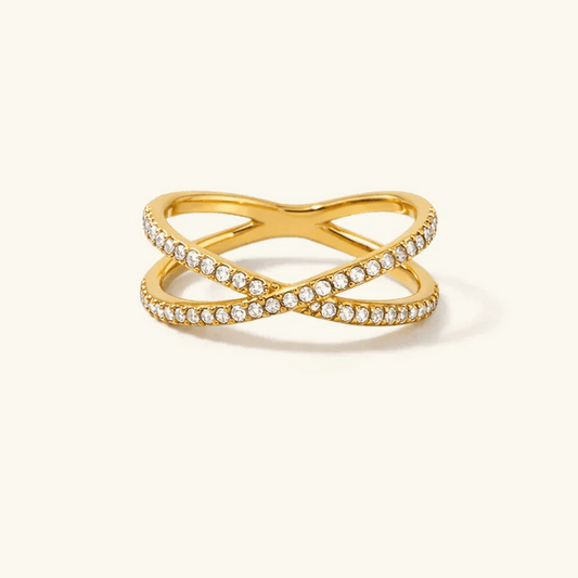 Ione Pavé Crossover Ring