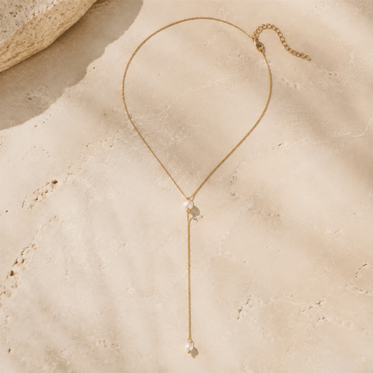 Iria Pearl Lariat Necklace