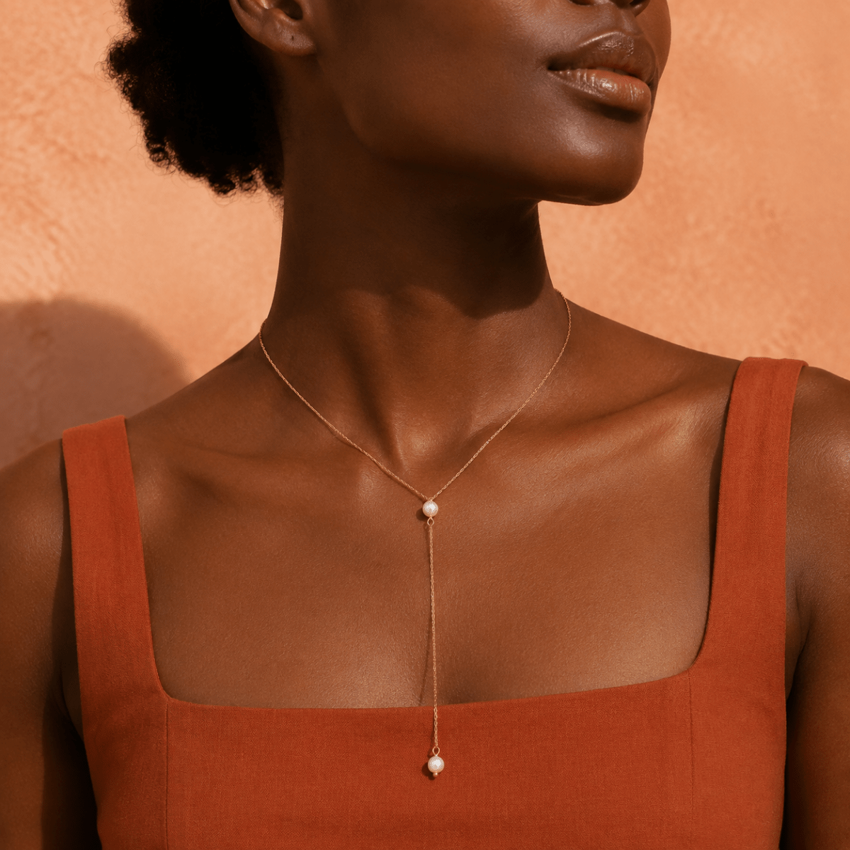 Iria Pearl Lariat Necklace