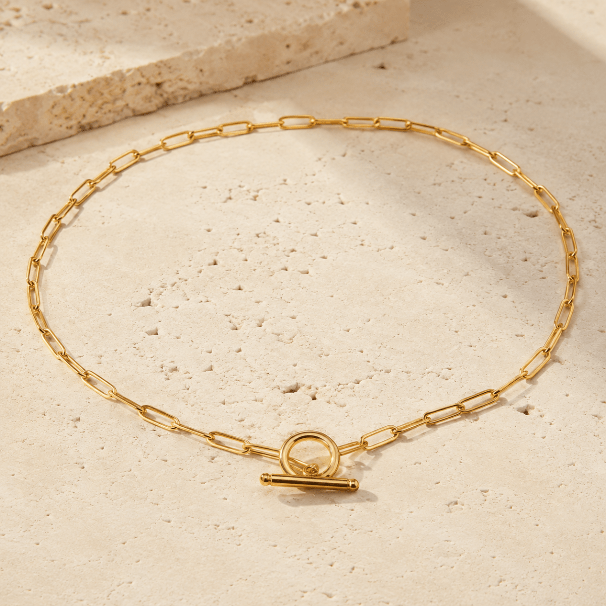 Isadora Paperclip Toggle Necklace
