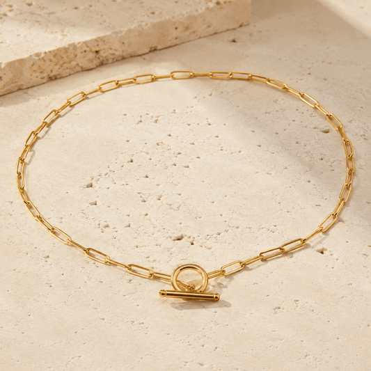 Isadora Paperclip Toggle Necklace