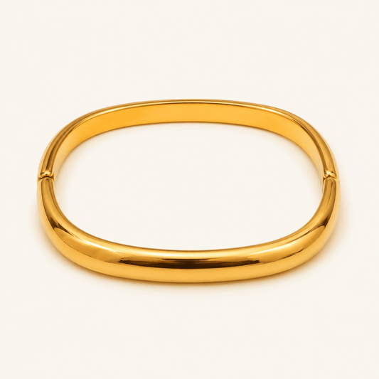 Isadora Rounded Square Hinged Bangle