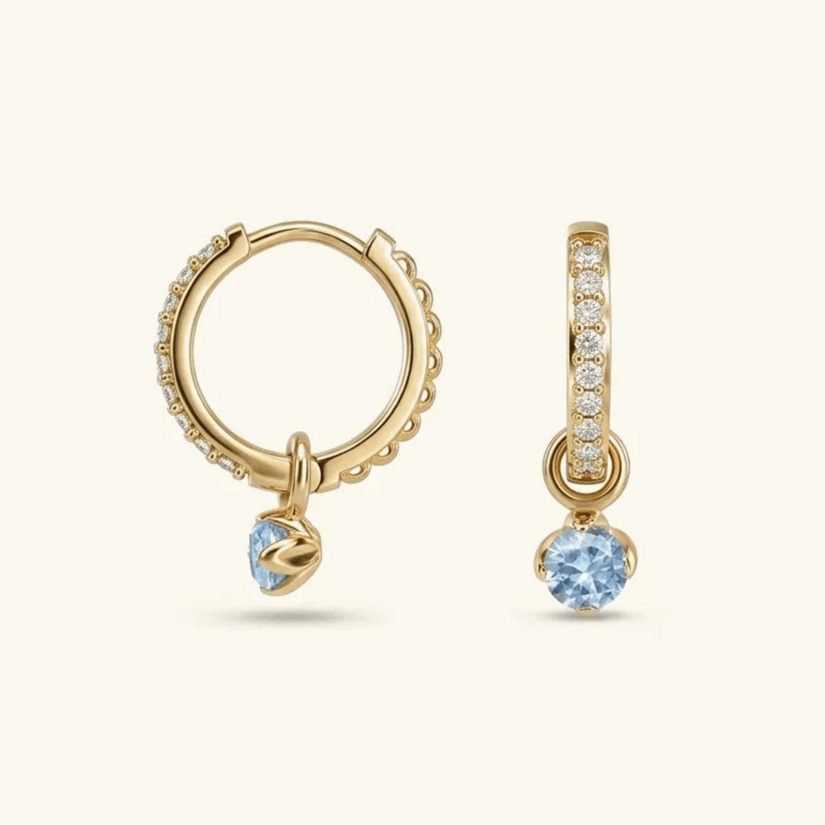 Isola Reversible Pavé Charm Hoops