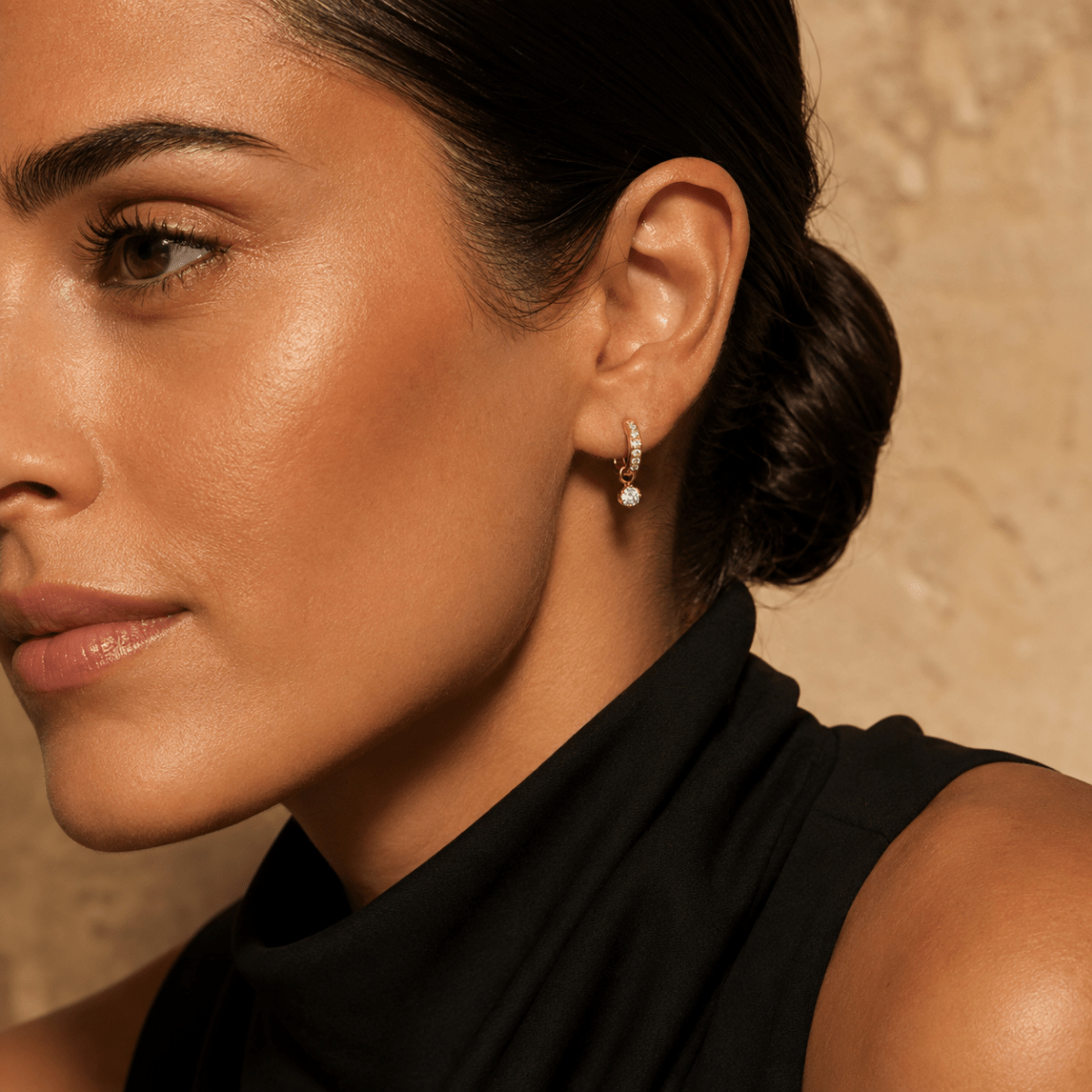 Isola Reversible Pavé Charm Hoops