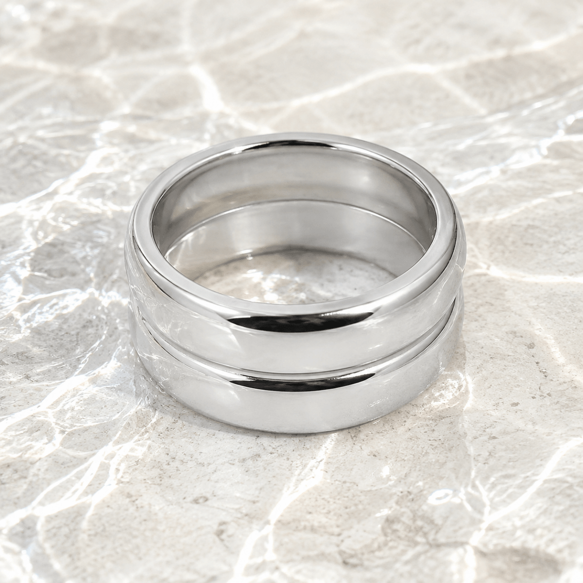 Leandra Sculpted Double-Band Ring