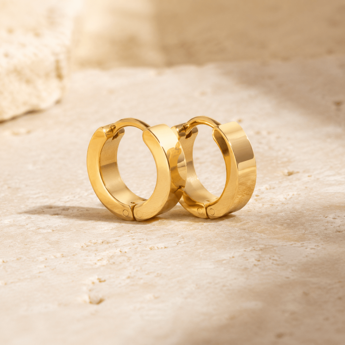 Leonie Flat Huggie Earrings