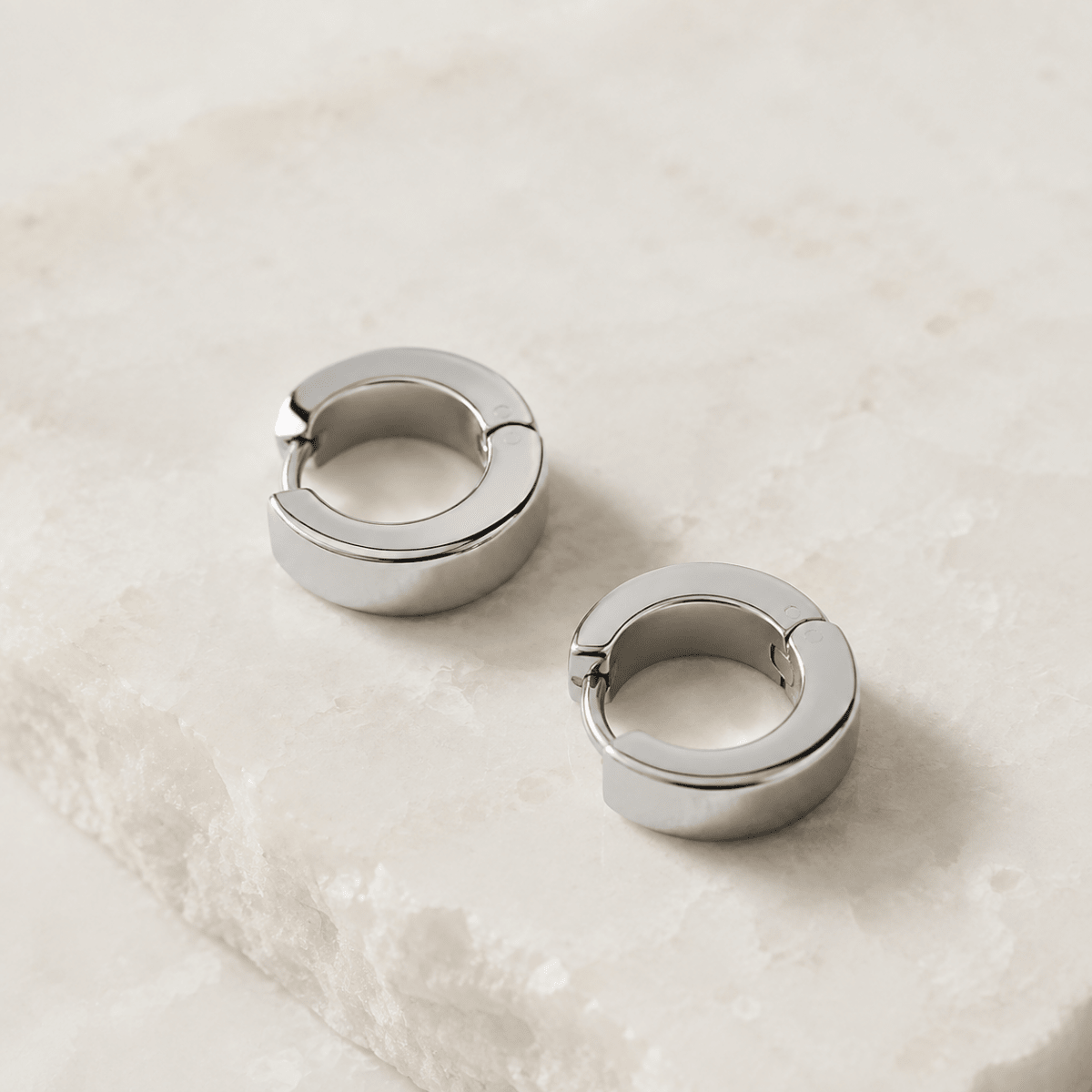 Leonie Flat Huggie Earrings