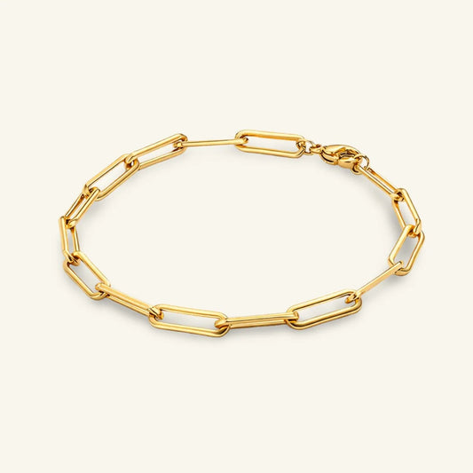Lia Gold Paperclip Bracelet