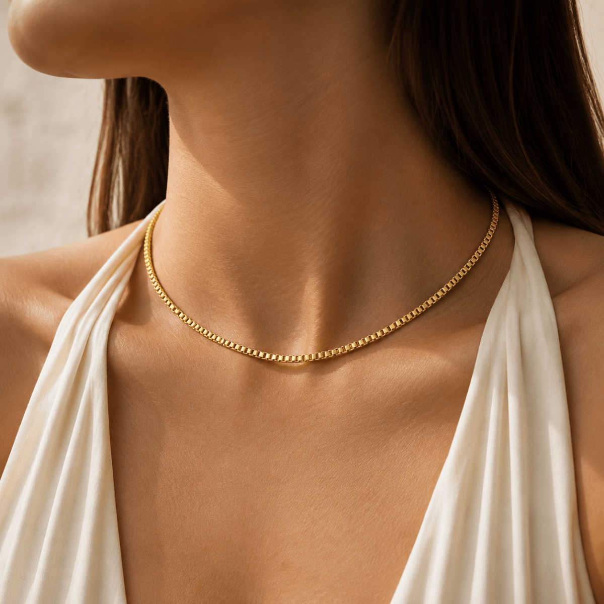 Lisandra Box Chain Necklace