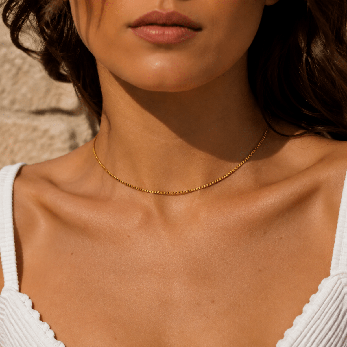 Lisandra Box Chain Necklace