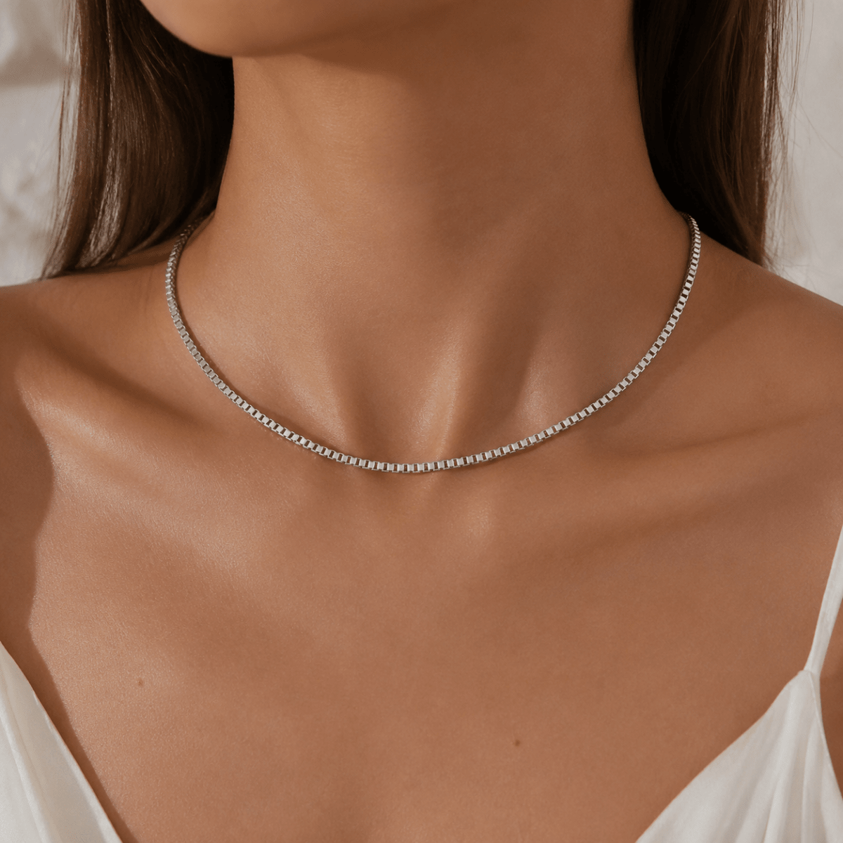 Lisandra Box Chain Necklace
