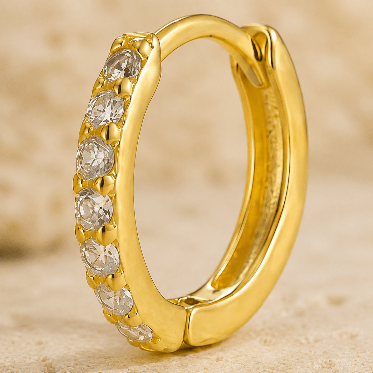 Livia Crystal Huggie Earrings