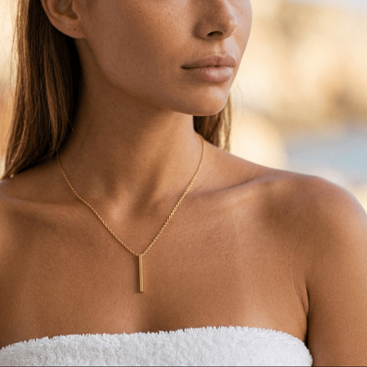 Maelis Bar Drop Necklace