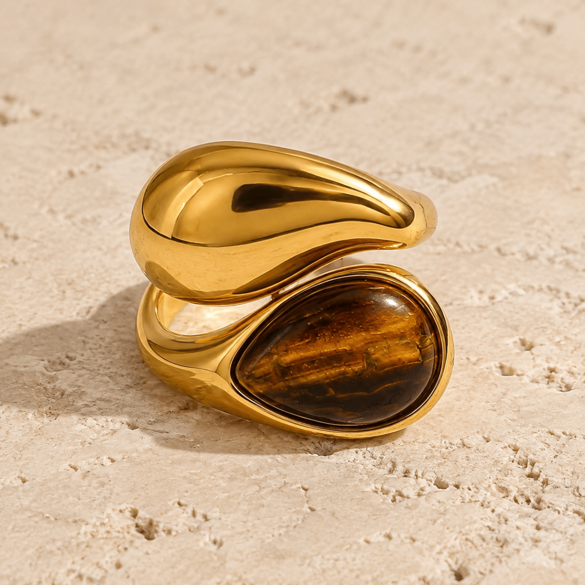 Marea Pearl & Amber Bypass Ring