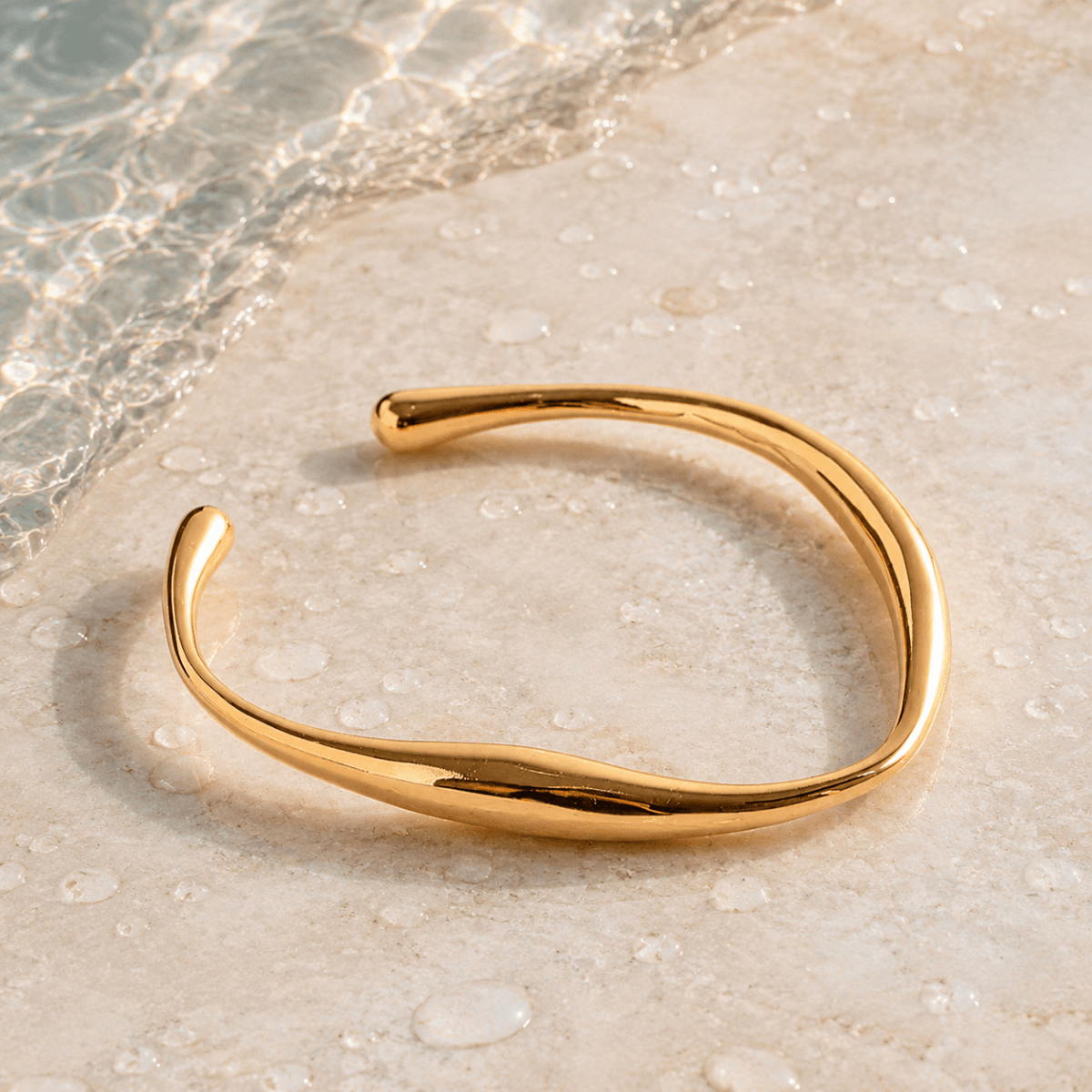 Marella Sculptural Wave Cuff Bracelet
