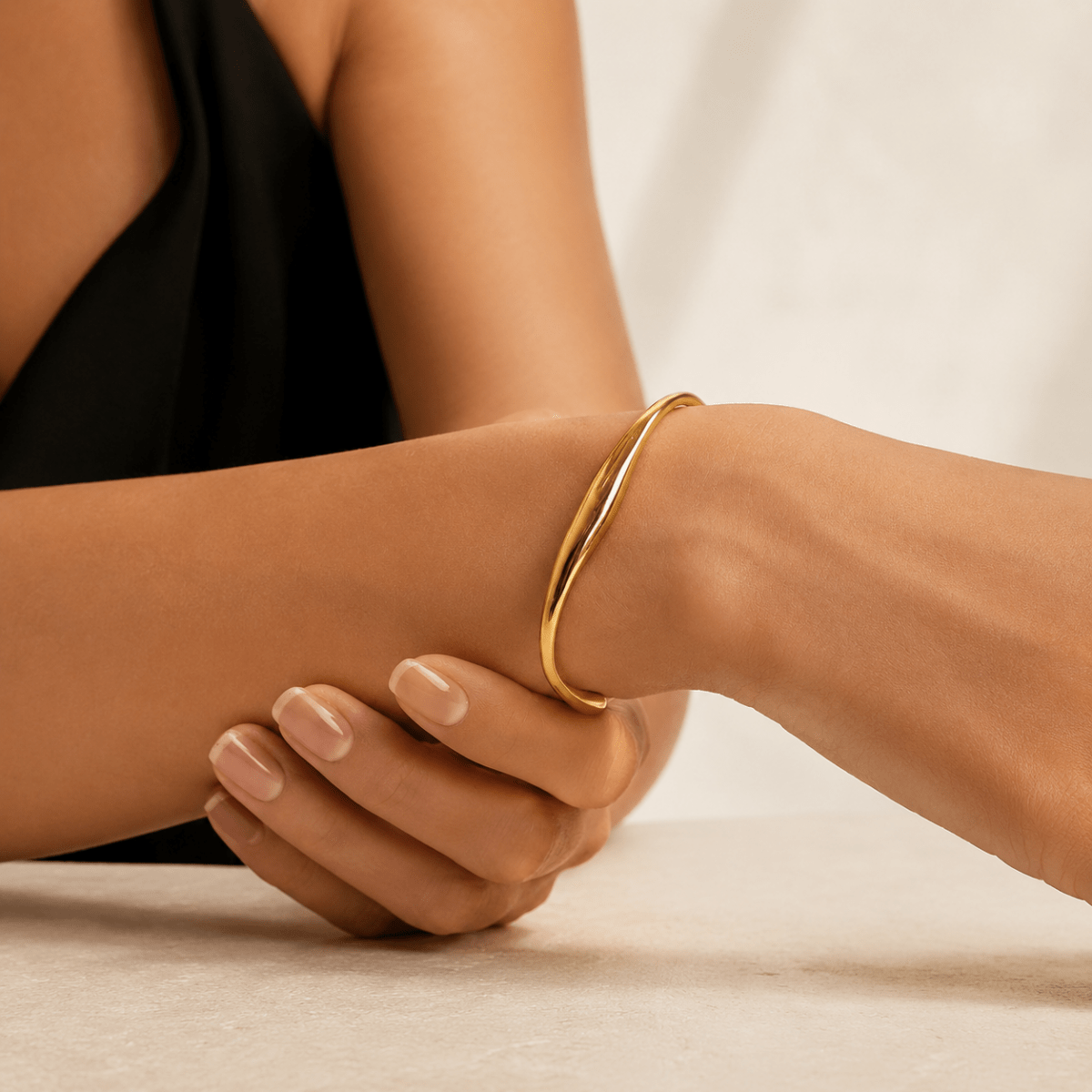 Marella Sculptural Wave Cuff Bracelet