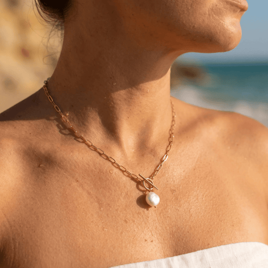 Marena Pearl Toggle Necklace