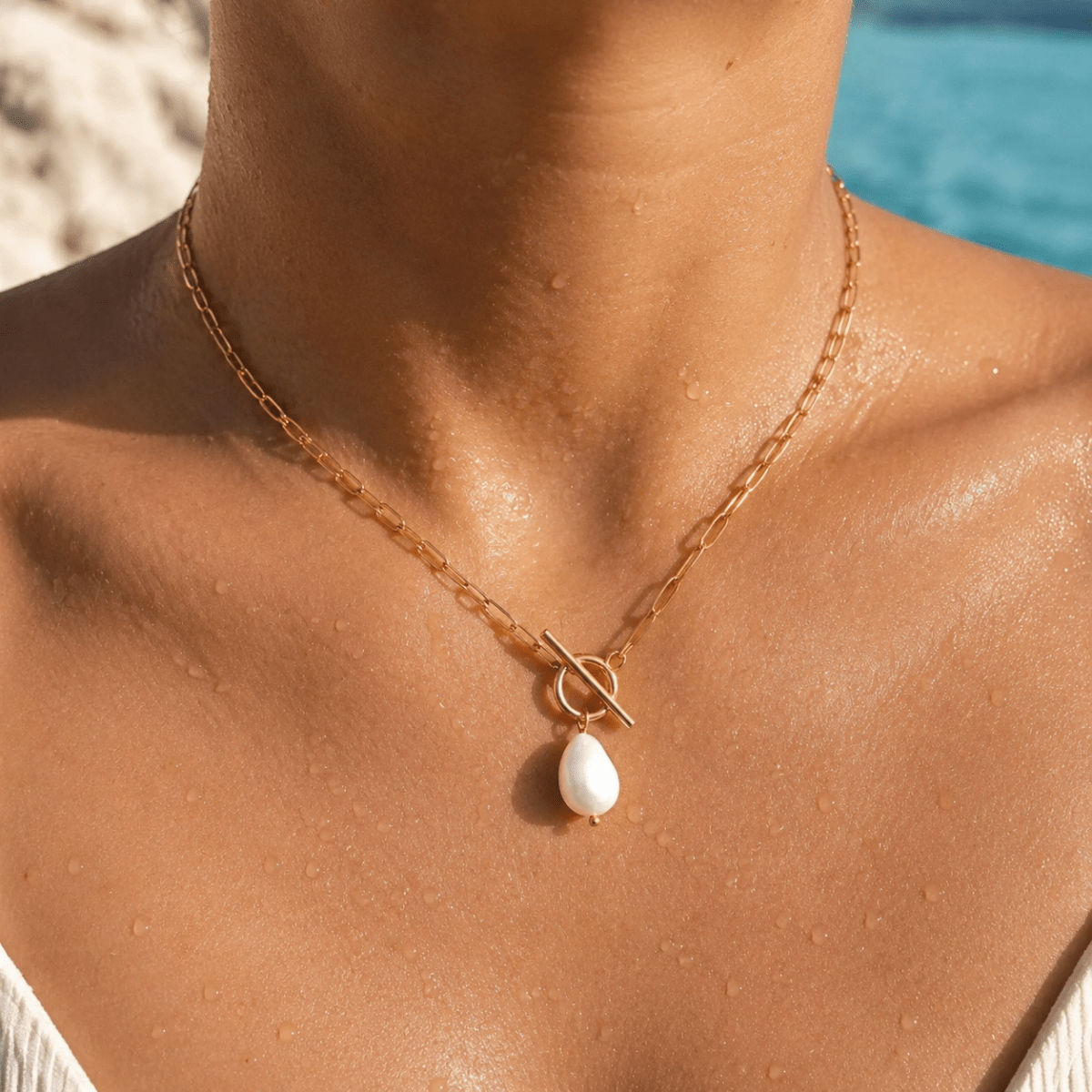 Marena Pearl Toggle Necklace