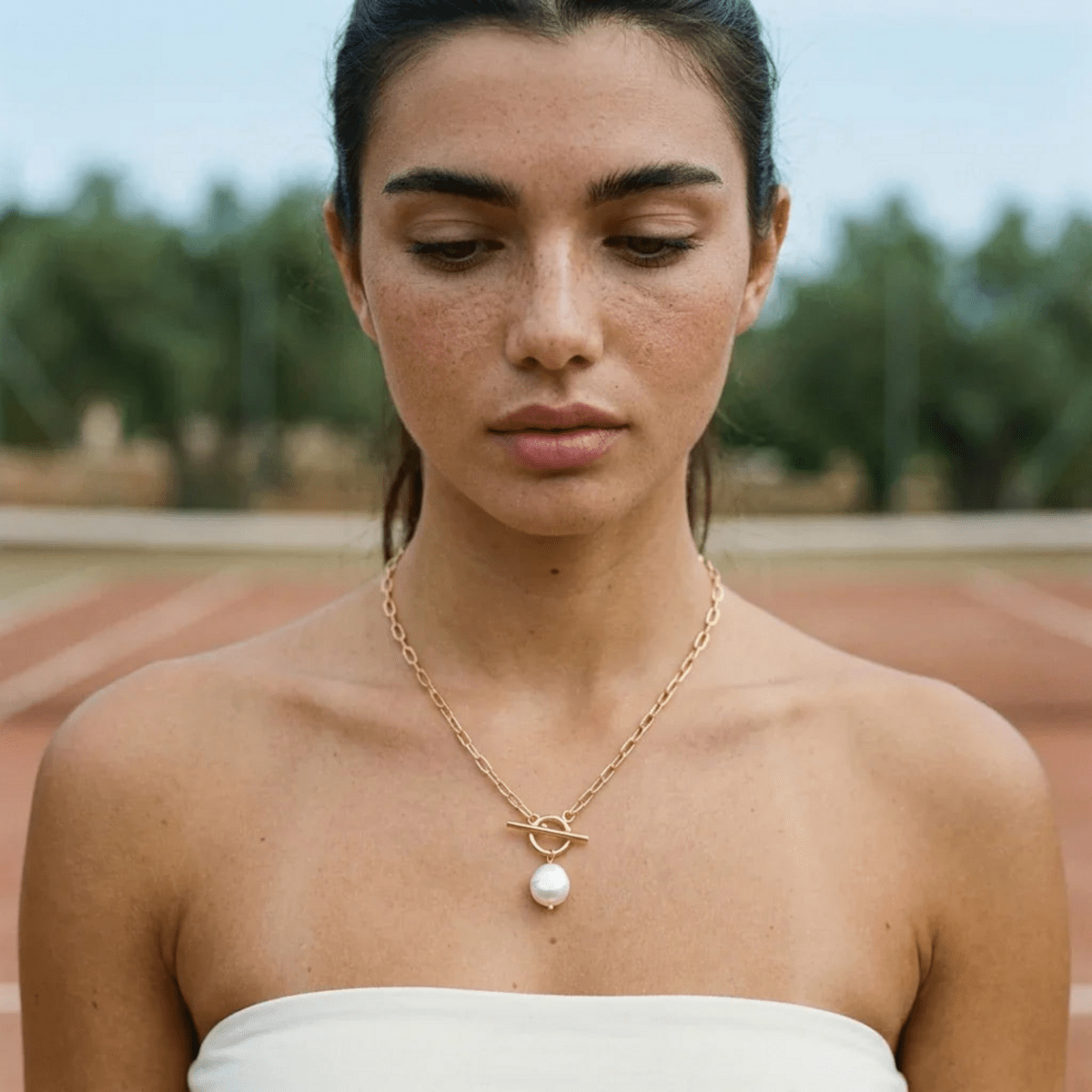 Marena Pearl Toggle Necklace
