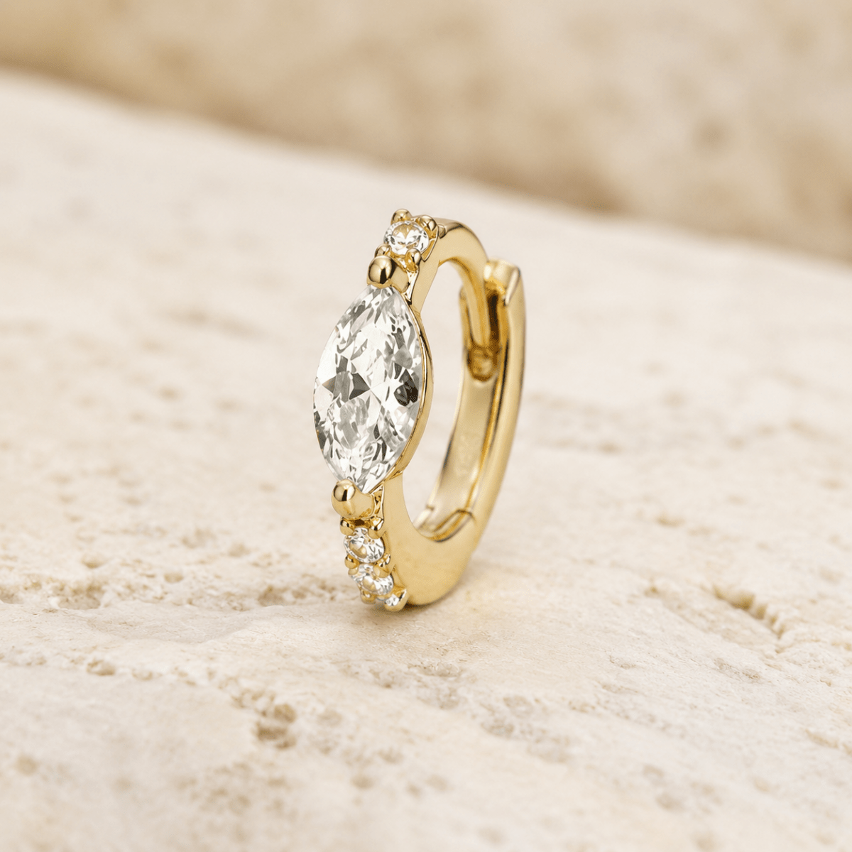 Maribel Marquise Pavé Mini Hoops