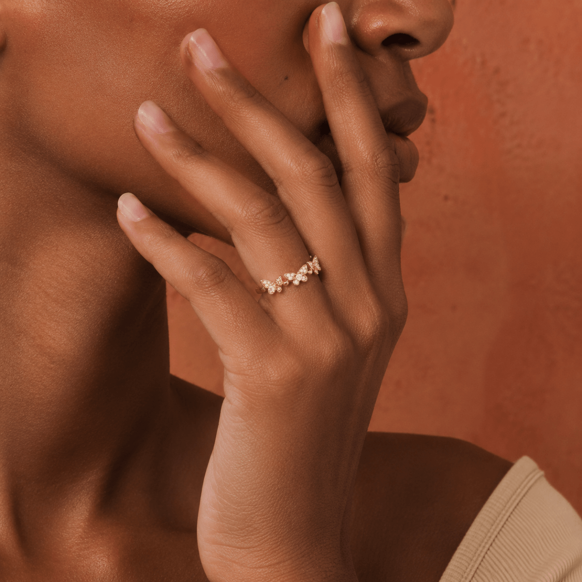 Mariposa Crystal Butterfly Ring