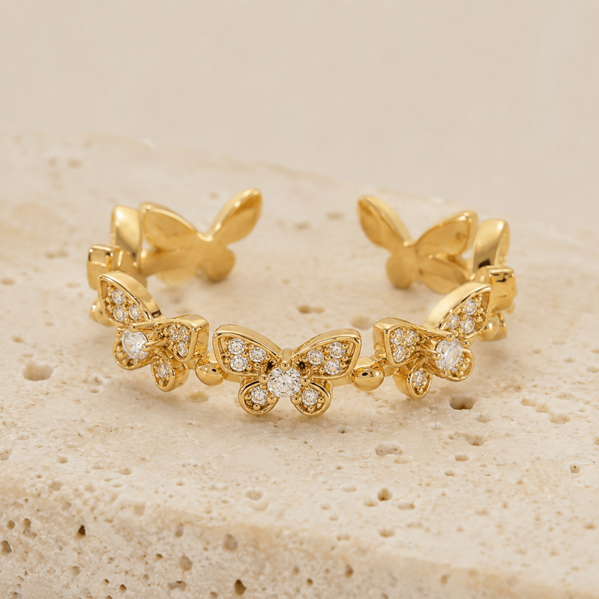 Mariposa Crystal Butterfly Ring